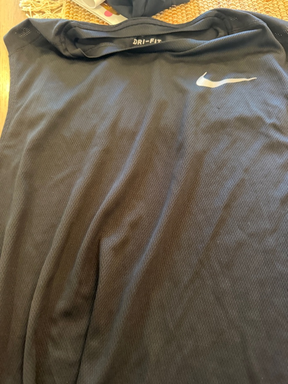 Nike Black Dri-FIT Athletic Tee with White Swoosh